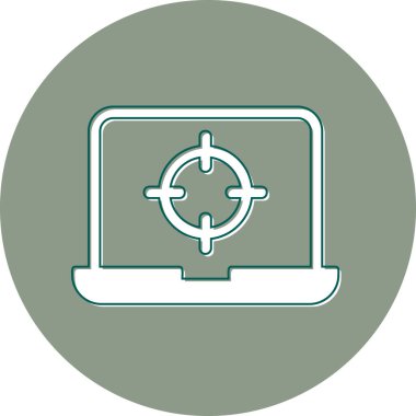 Bilgisayar. Web simgesi basit illüstrasyon