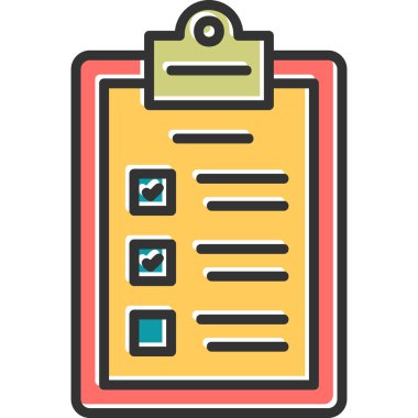 Kontrol listesi. Web simgesi basit illüstrasyon