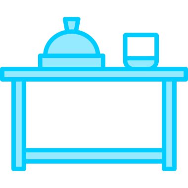 Akşam yemeği modern ikon vektör çizimi