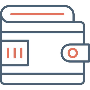 Cüzdan. Web simgesi basit illüstrasyon