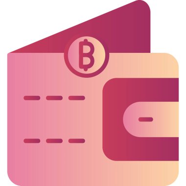 Cüzdan. Web simgesi basit illüstrasyon