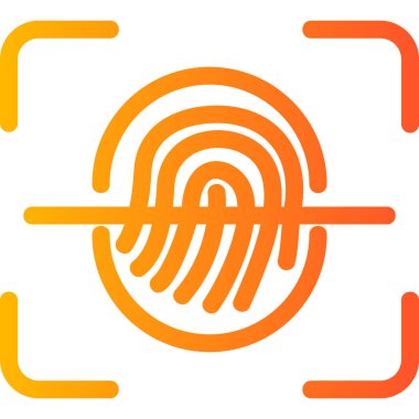 parmak izi tarayıcı, ağ simgesi.