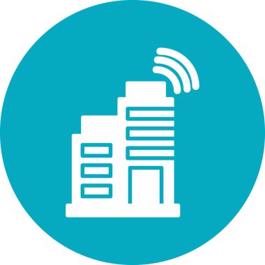 Akıllı şehir. Web simgesi basit tasarım