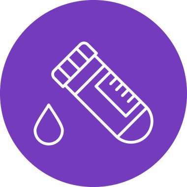 Test tübü simgesinin vektör illüstrasyonu 