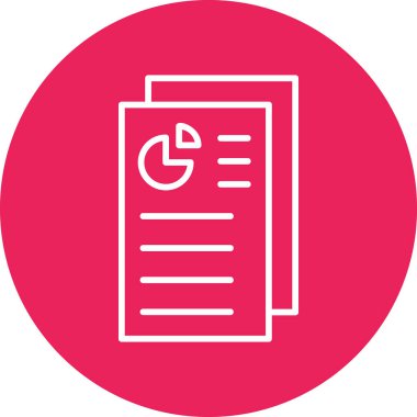 İş Raporu. Web simgesi basit illüstrasyon