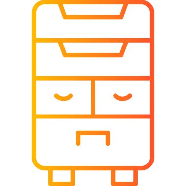 Çekmeceler. Web simgesi basit illüstrasyon 