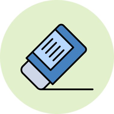 Silgi. Web simgesi vektör illüstrasyonu