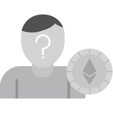 Unkown Ethereum Sahibi simgesi. vektör illüstrasyonu