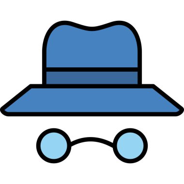 Modern Incognito simgesinin vektör çizimi