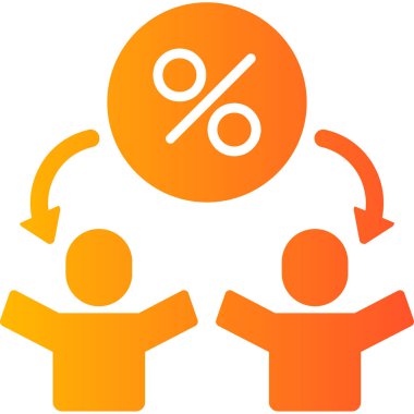 Komisyon modern simge vektör illüstrasyonu