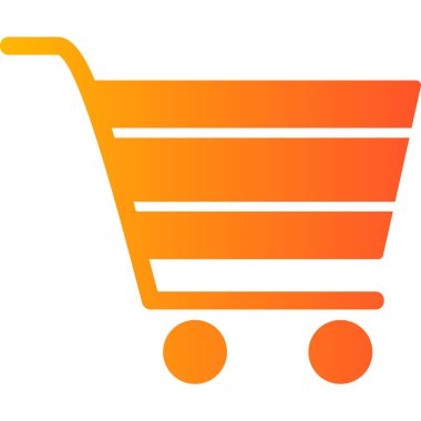 Alışveriş arabası modern simge, vektör illüstrasyonu