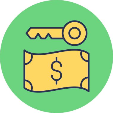 Fidye virüsü. Web simgesi basit illüstrasyon