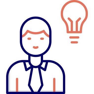 Fikir modern simgesi, vektör illüstrasyonu