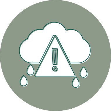 Weather alert web icon, simple design