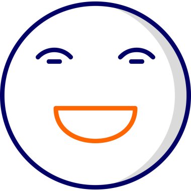 Mutlu Yüz emojisi, basit simge çizimi