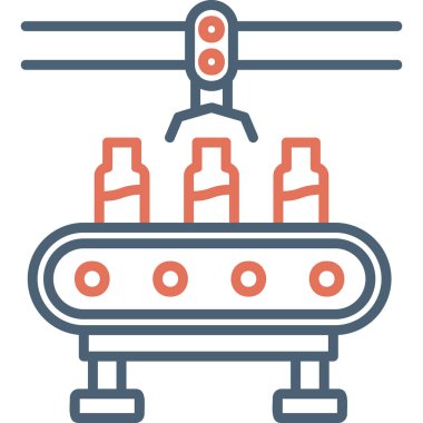 Su fabrikası modern simgesi, vektör illüstrasyonu