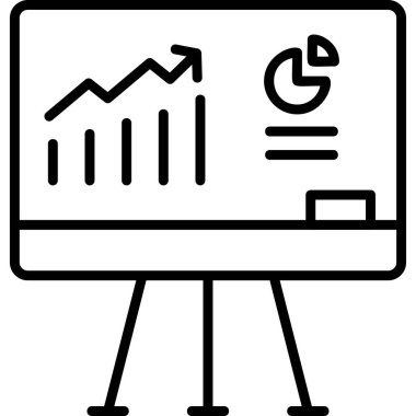 analizler sunum web simgesi basit illüstrasyon 