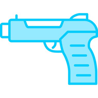 tabanca ikonu, web basit simgesi illüstrasyonu