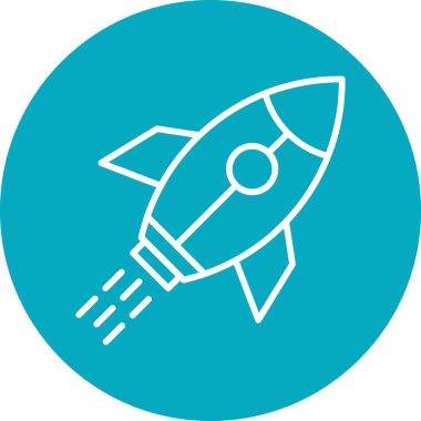 roket ikonu vektör illüstrasyonu