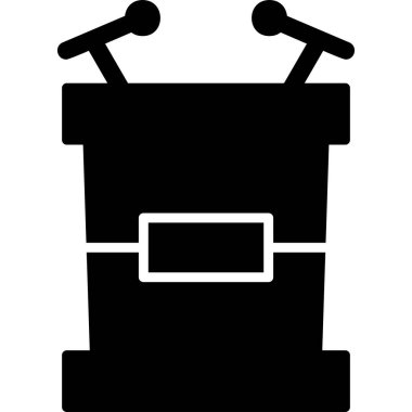 Podyum. Web simgesi basit bir illüstrasyon. Tribün simgesi