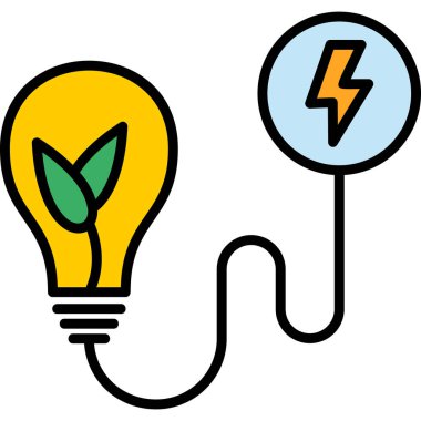 Eko Işık simgesi vektör illüstrasyonu