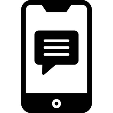 Cep telefonu simgesi, vektör illüstrasyonu