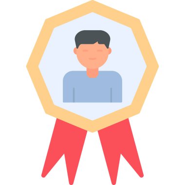 Ayın çalışanı modern ikon vektör illüstrasyonu