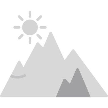 Dağ modern ikon vektör illüstrasyonu