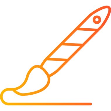 Boya fırçası. Basit resimleme