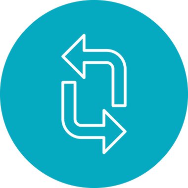 Modern simge, vektör illüstrasyonunu döndür