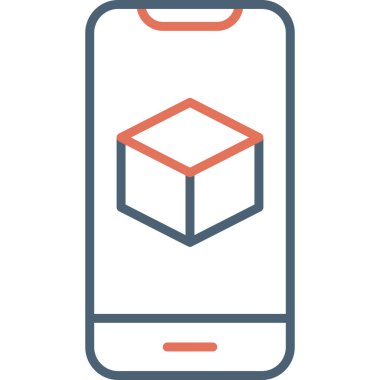 Geliştirilmiş gerçeklik simgesi, modern tasarım illüstrasyonu