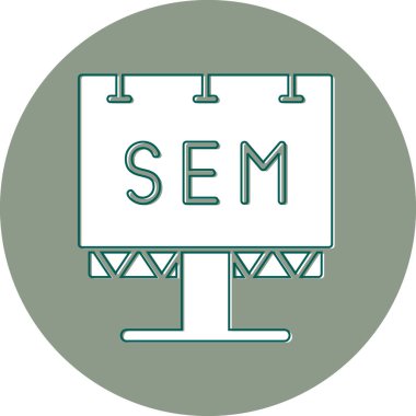 Reklam panosu. Web simgesi basit illüstrasyon