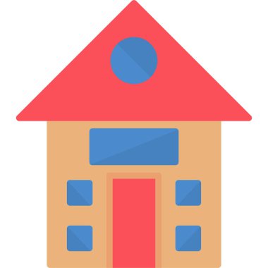 Ev. Web simgesi basit illüstrasyon