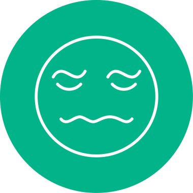 Üzgün bir yüzün vektör çizimi