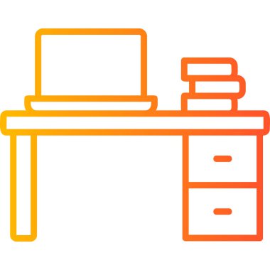 Masa. Web simgesi basit illüstrasyon