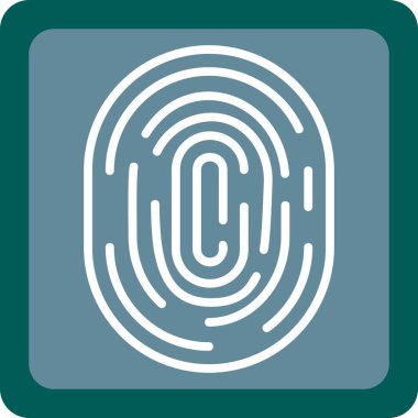 Parmak izi simgesinin vektör illüstrasyonu