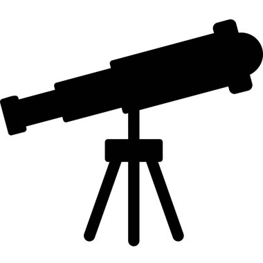 Teleskop. Basit web simgesi illüstrasyonu