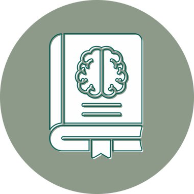 Nöroloji kitabı simgesi, modern tasarım illüstrasyonu