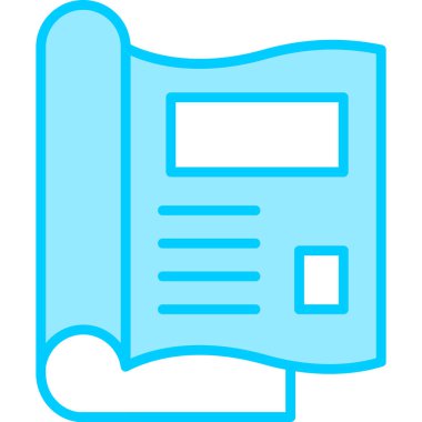 Dergi modern simgesi, vektör illüstrasyonu