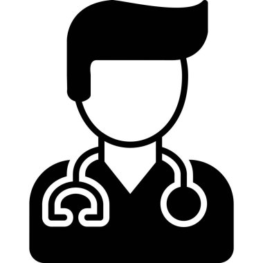 Basit avatar, doktor adamın grafiksel çizimi 