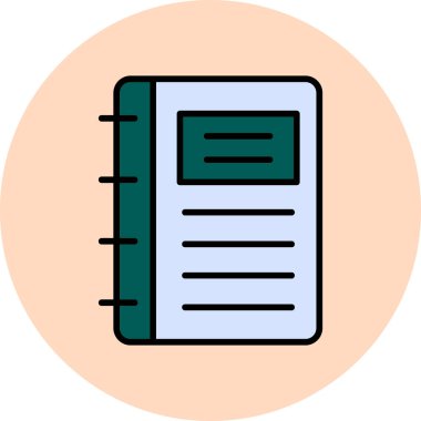 Not defteri web simgesi, vektör çizim