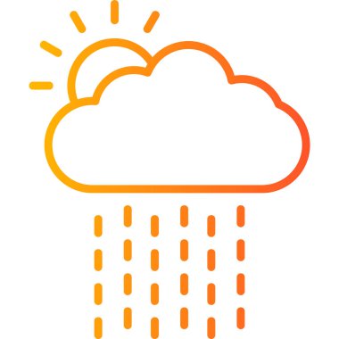 Hava durumu modern simgesi, vektör illüstrasyonu