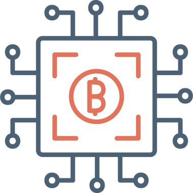 microprocessor icon, vector illustration simple design