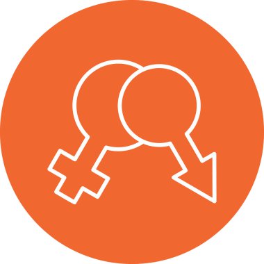 Cinsiyet modern simge, vektör illüstrasyonu