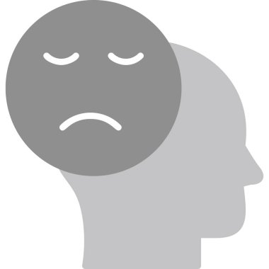 Üzüntü modern simge, vektör illüstrasyonu