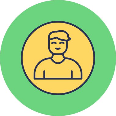 Profil simgesi vektör illüstrasyonu