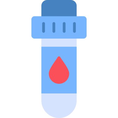 Test tübü simgesinin vektör illüstrasyonu 