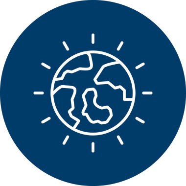 Dünya simgesinin vektör illüstrasyonu