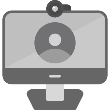 Video çağrısı modern simge, vektör illüstrasyonu