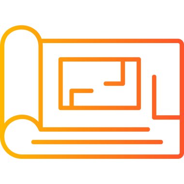 map roll, web icon simple illustration